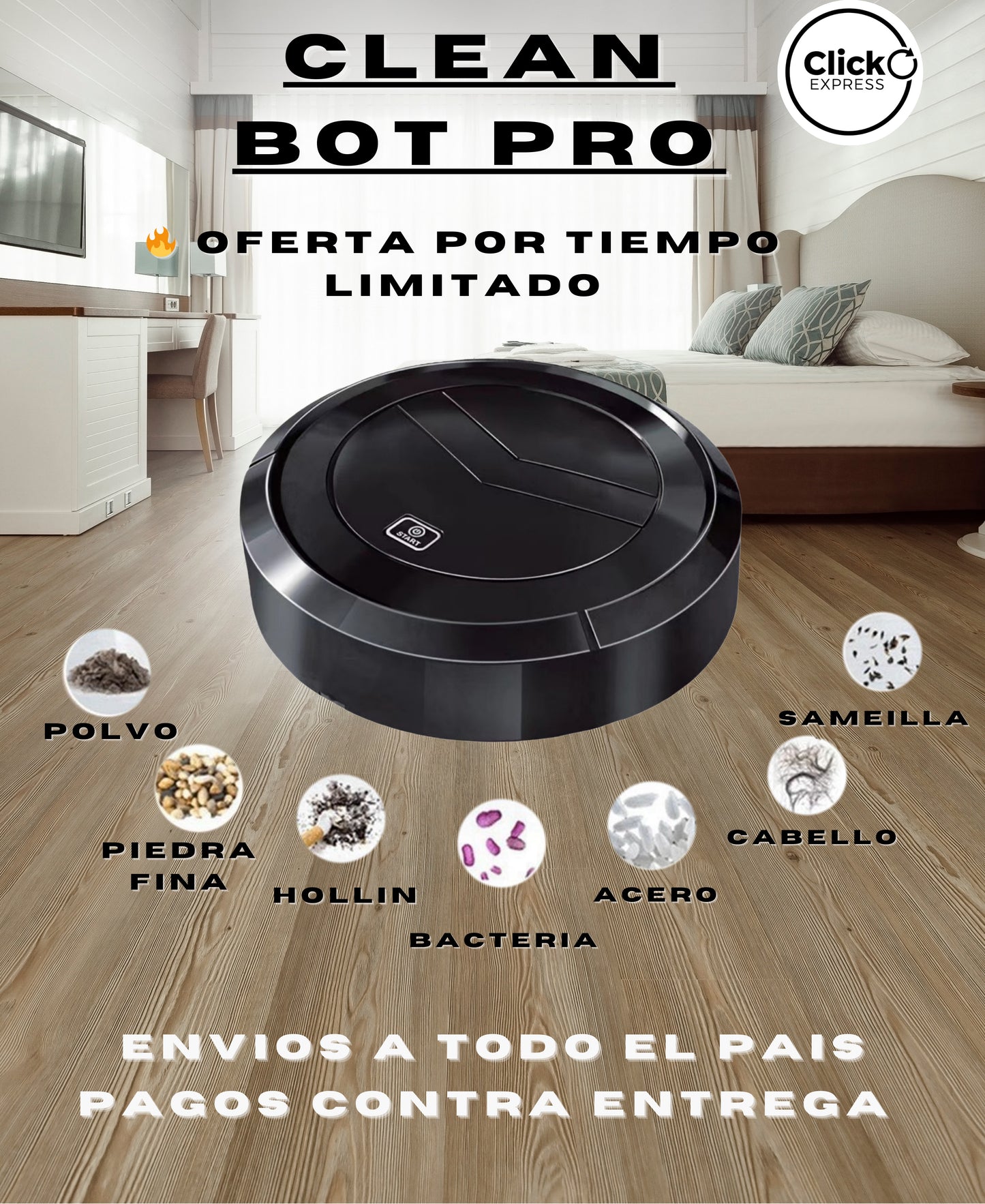 CleanBot PRO – Robot Aspirador Inteligente